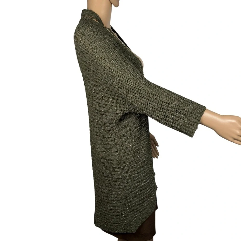 NWT New $109 Chico's Knit Sequin Trim Cardigan Size 1 US M